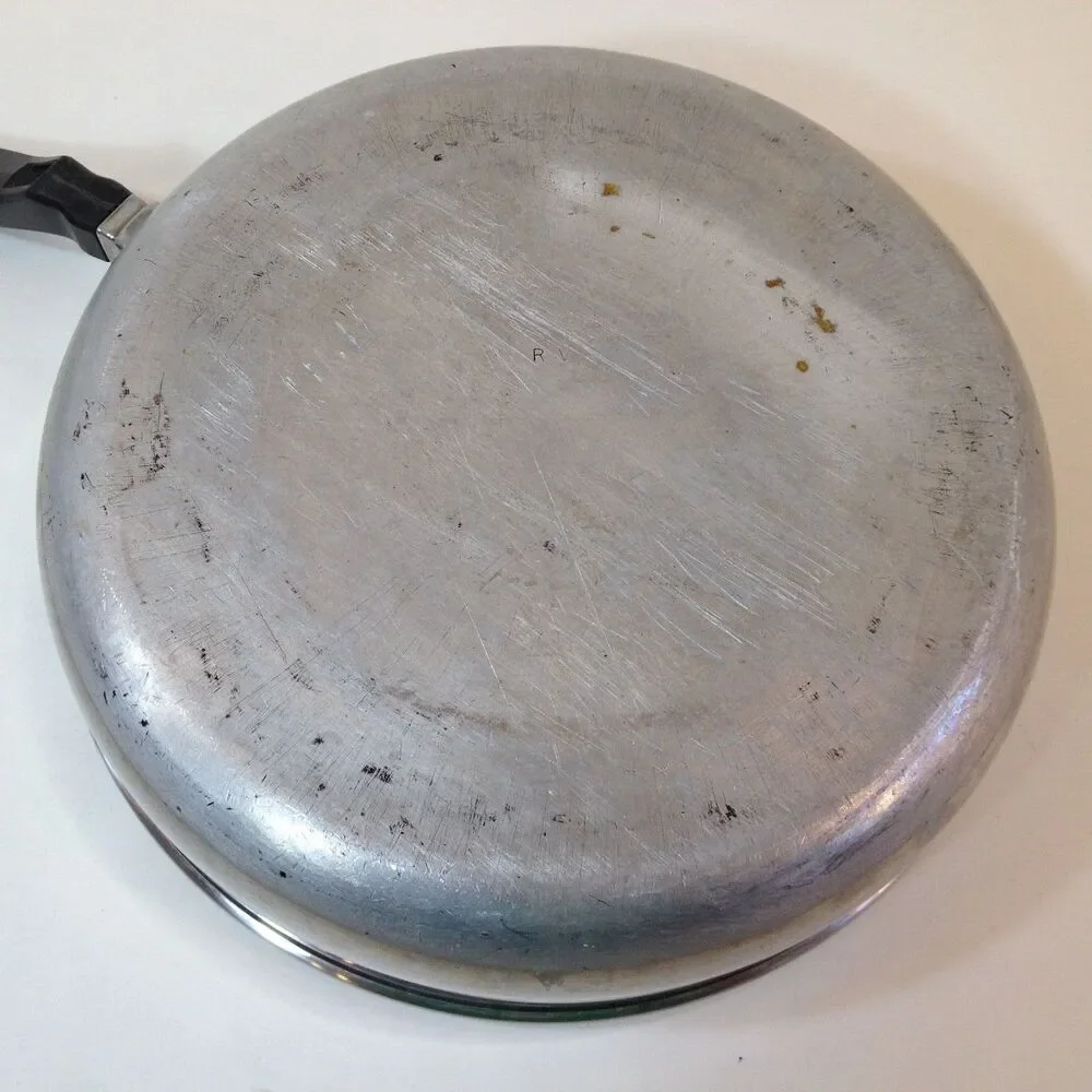 Vintage Farberware Classic Stainless Steel 10 Skillet Frying Pan Aluminum Clad